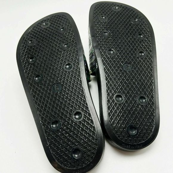 Adidas Originals H00141 Women's Sz 6 Core Black/Floral Print Adilette Slides - Picture 3 of 4